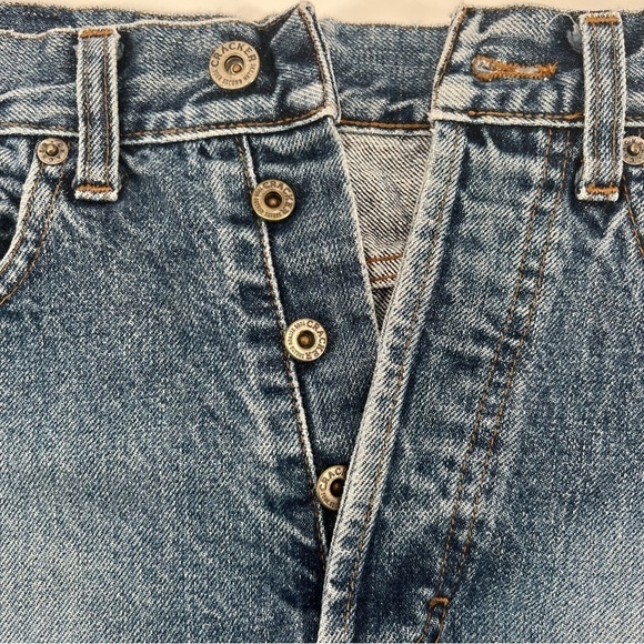 Cracker Button Fly Cut Off Embroidered Denim Jean Shorts Size 28 Women's - Picture 6 of 6